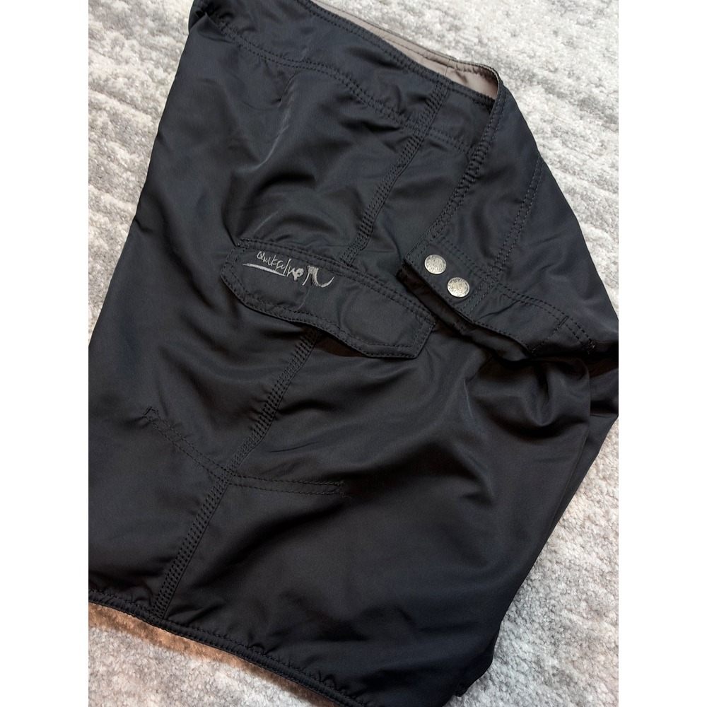 Y2K Quiksilver Board Shorts Mens 32 Black Cargo Pocket Surf Swim Trunks